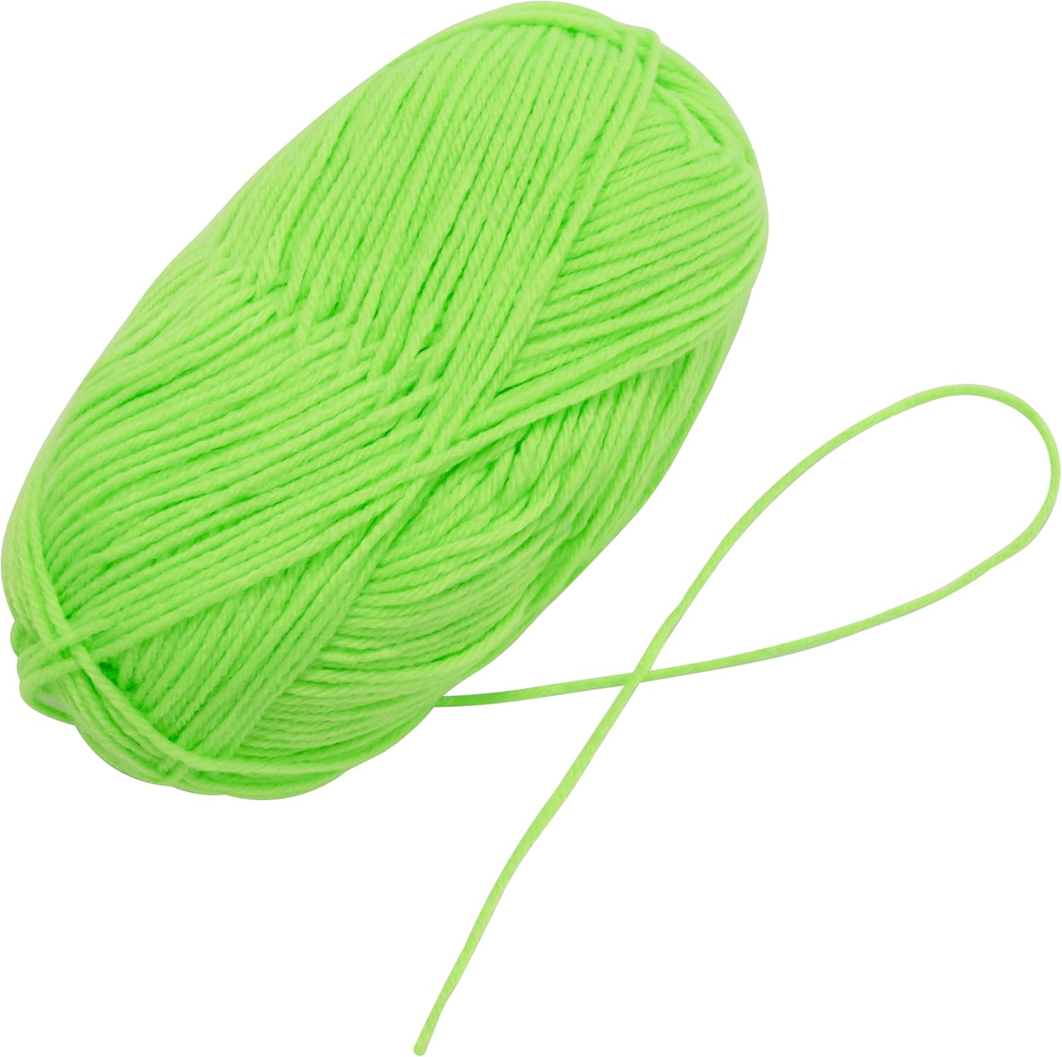 AERZETIX - C75141 - 100g ball of knitting yarn - neon light green - 100% acrylic - crochet needles making haberdashery clothes