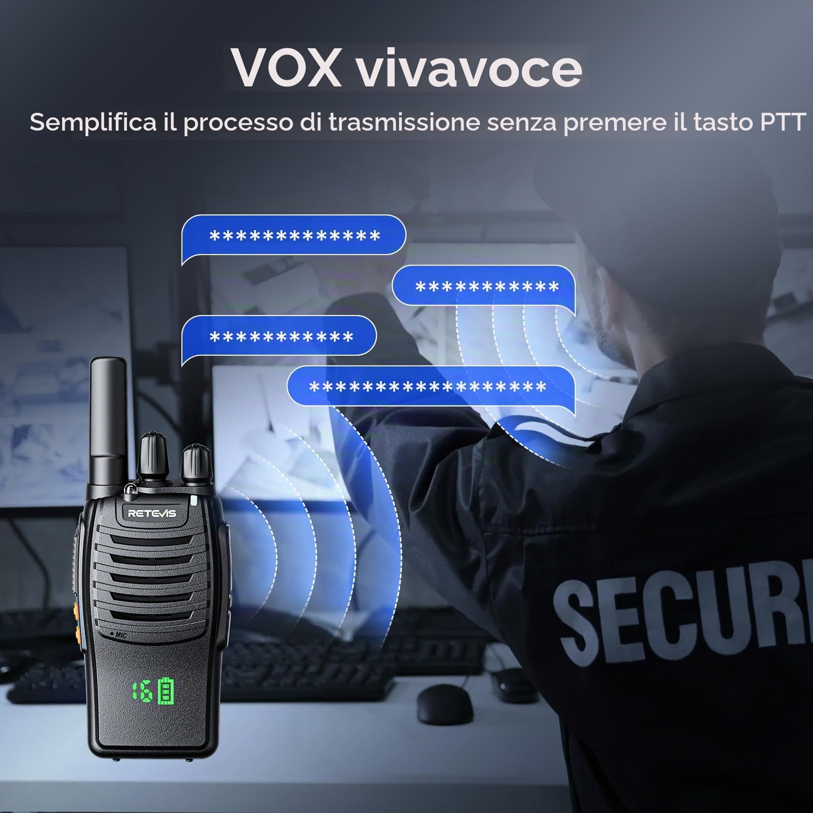 Retevis H777H Radio Bidirezionale Senza Licenza, Walkie Talkie con Schermo, 16 Canali, USB C, Walkie-Talkie professionali ricaricabili a lungo raggio, Walkie-Talkies per Produttore (Nero, 10 Pezzi) | 16 Canali, USB C, Walkie-Talkie professionali ricaricab