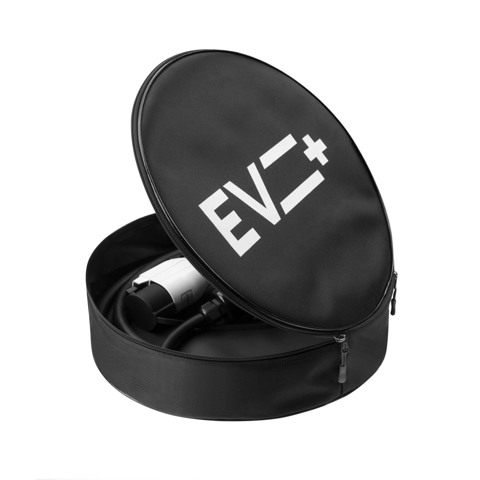 EV + Cable de carga para vehículo eléctrico - Tipo 1 a Tipo 2 de 3 metros PHEV Cable de carga - 1 fase 32A (7,2 kW) Negro en espiral - Bolsa de transporte gratis CE IP55
