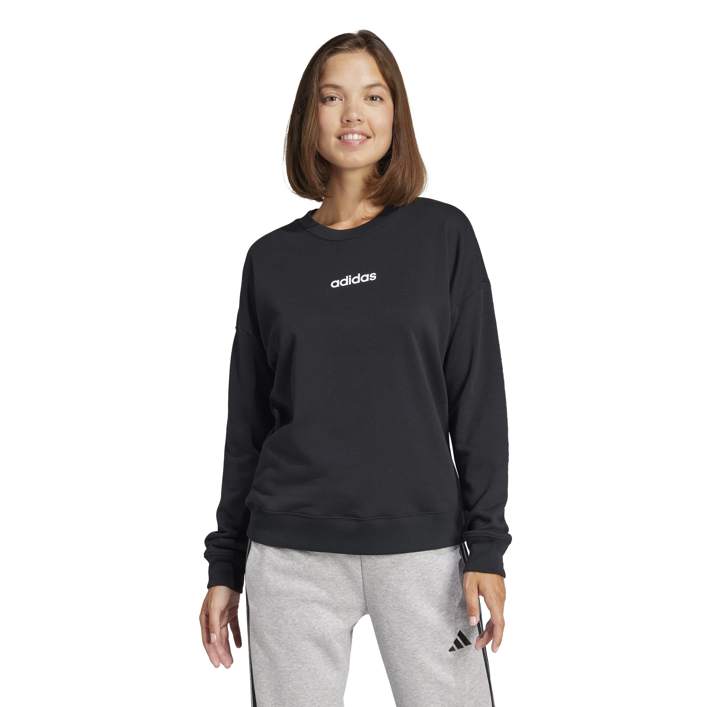 Adidas Mujer Essentials Linear French Terry Sweatshirt