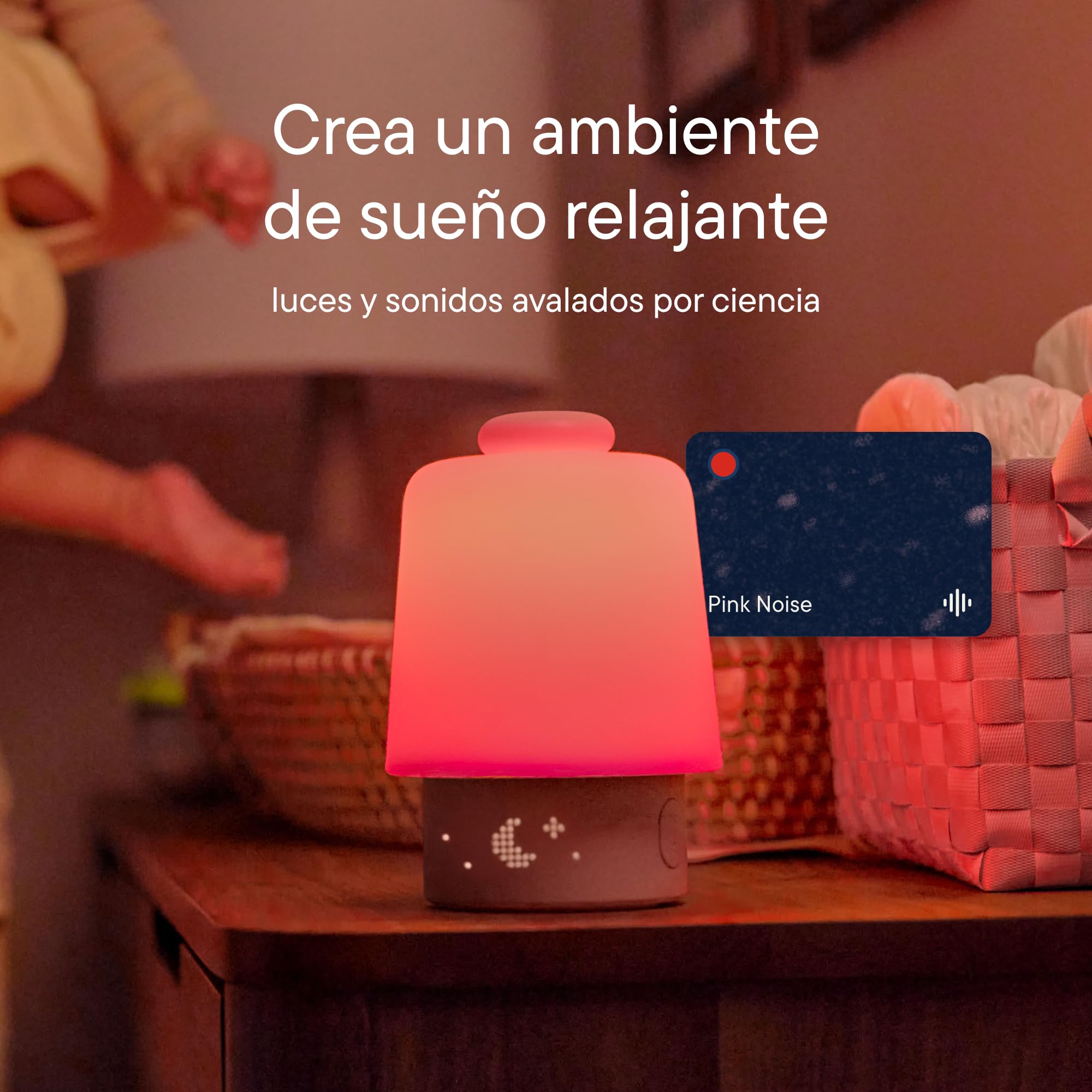 Máquina de sonido Hatch Baby y luz nocturna – ruido blanco y luz para bebés, entrenador de sueño, creador de rutinas, reloj “hora de levantarse” para habitación infantil