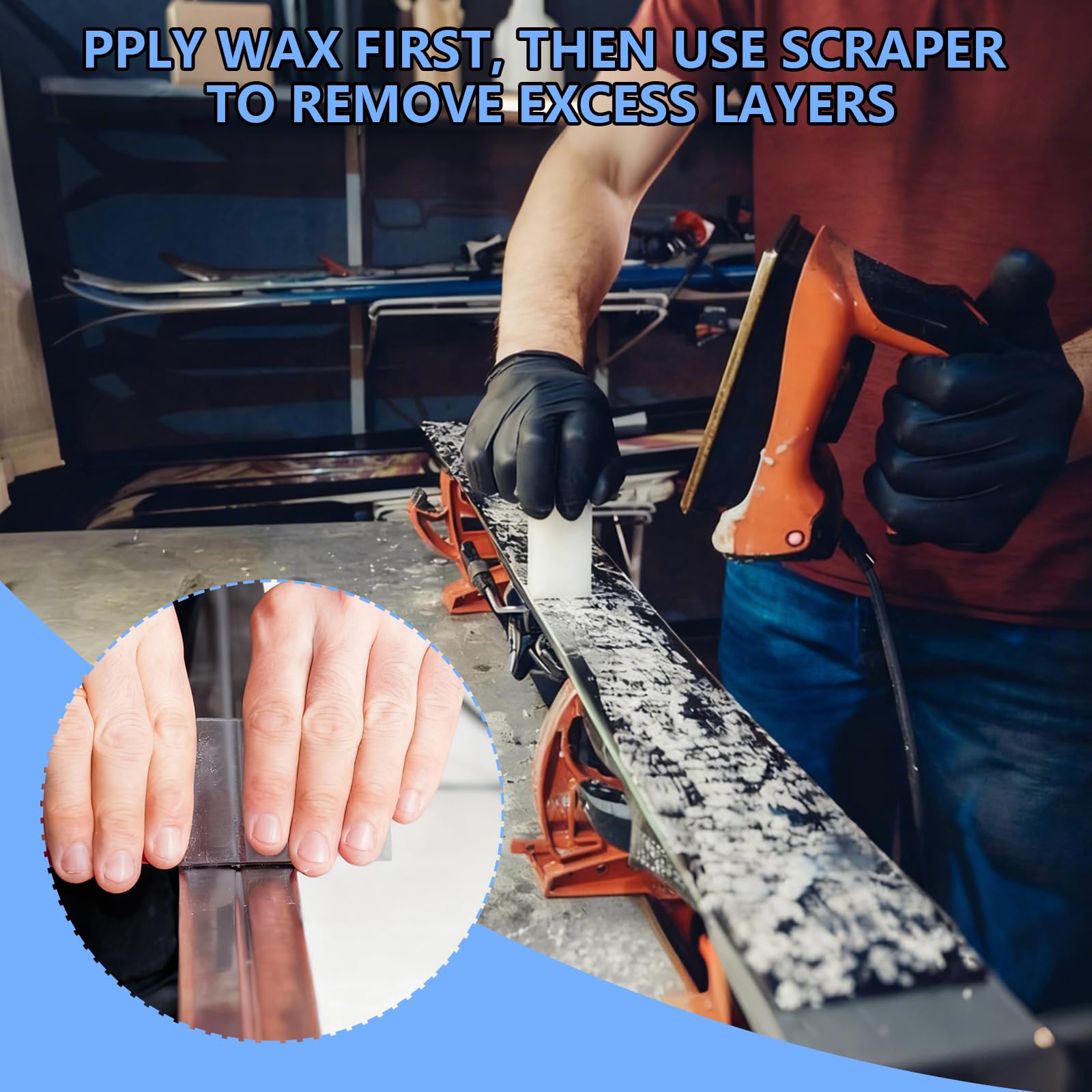 3 Pièces Grattoir Ski Cire, Grattage de Fartage 5 mm, Grattoir à Fartage Acrylique pour Skis et Snowboards pour Éliminer Les Résidus de Cire