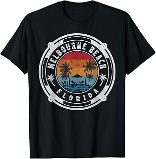 Melbourne Beach Florida Summer Vacation Vintage Sunset T-Shirt