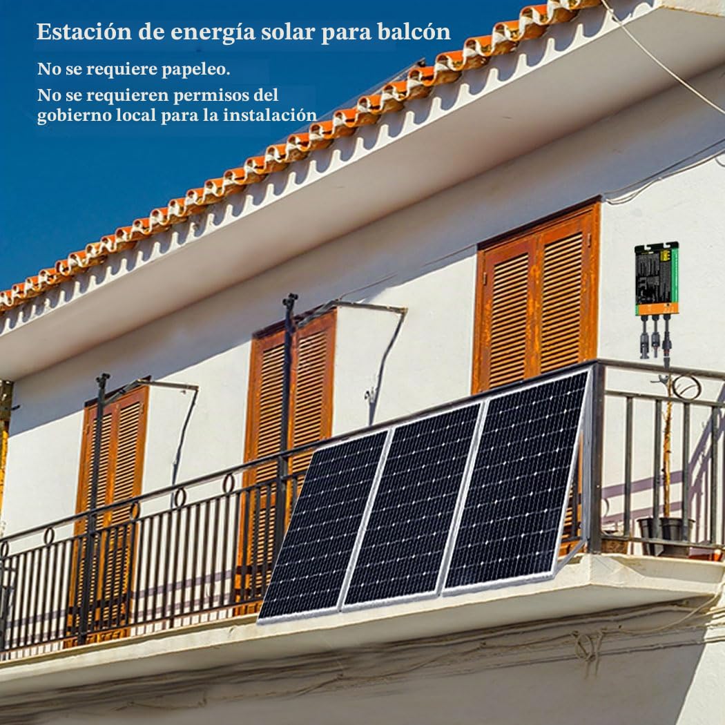 Y&H 350W Inversor de conexión a Red MPPT Onda sinusoidal Pura DC26-46V Entrada Solar AC220V Grid Tie Microinversor Inversor para Panel Solar de 36V Central Eléctrica del Balcón
