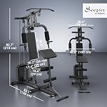 Soozier Home Gym Equipment Weight Training Machine, Multifunction Workout Machine with 143lbs Weight Stack for Full Body Workout and Strength Training