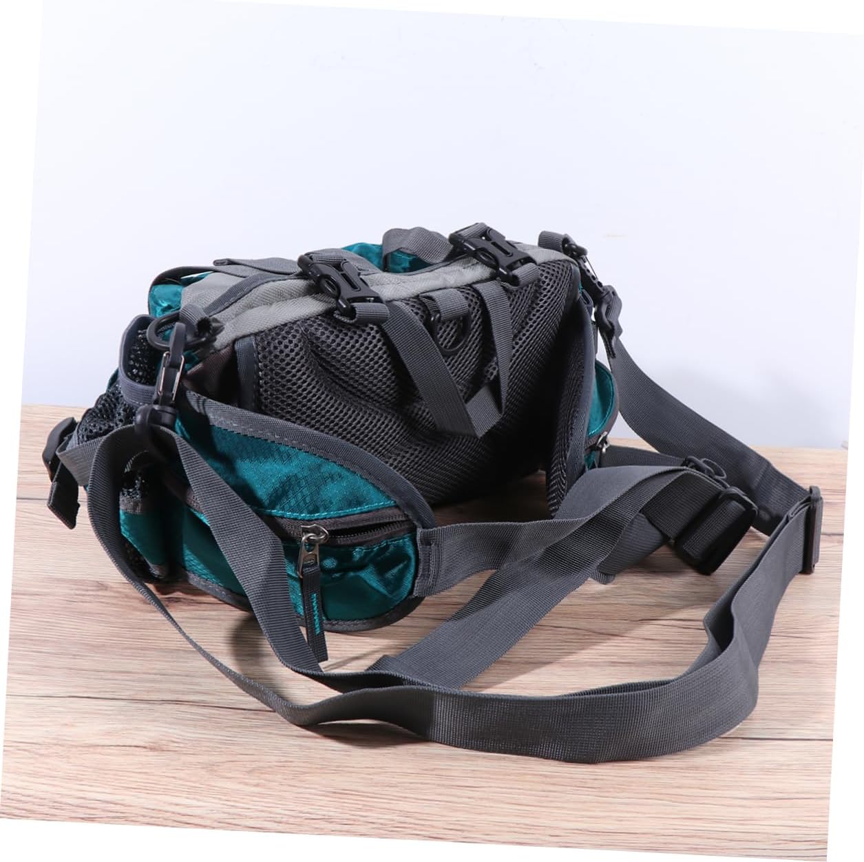Kisangel Reflective Waist Bag for Running Hiking and Sports Multifunctional Outdoor Pouch with Capacity Strap and Night Safety Features Malachite Green