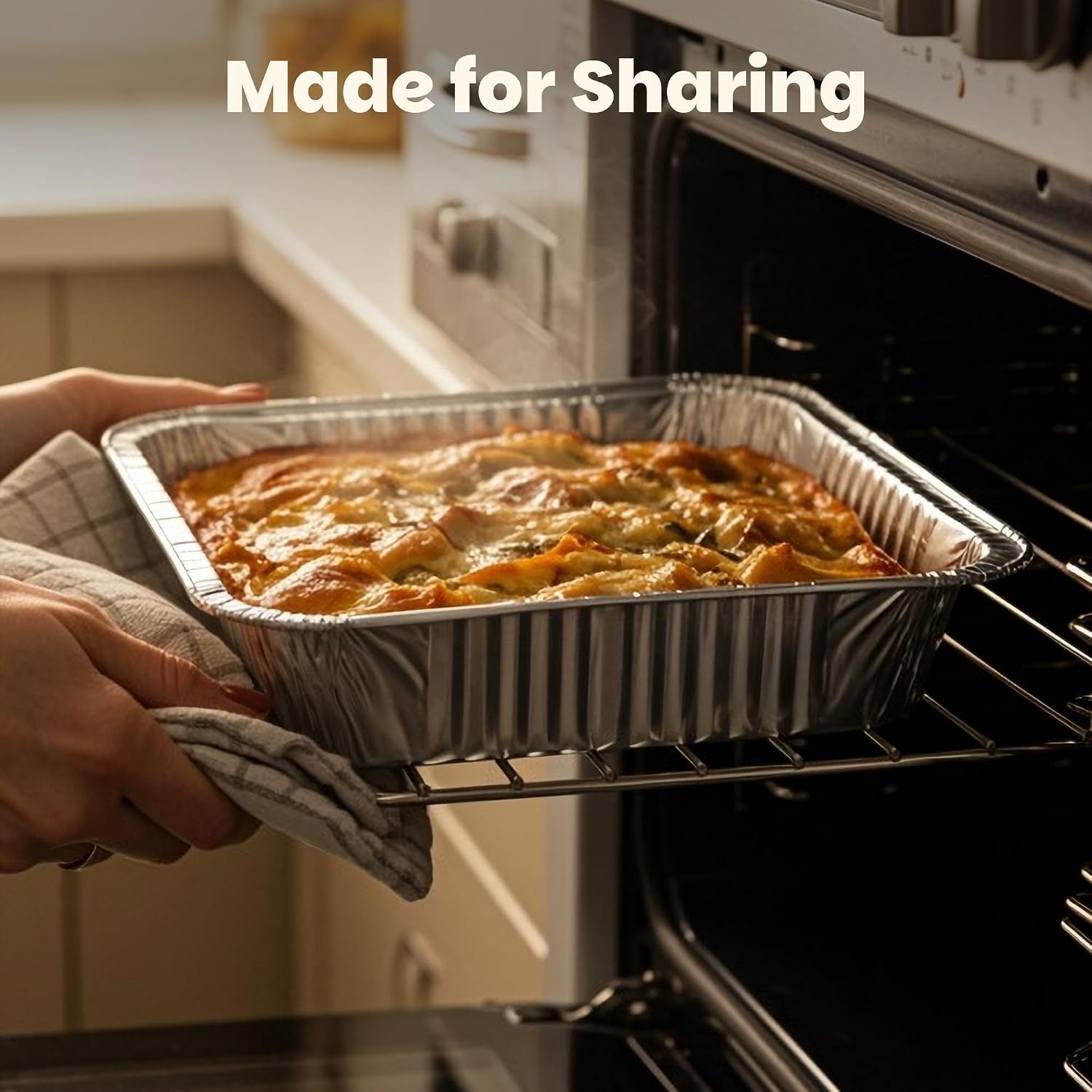 Aluminum Pans [24 Pack], Foil Pans 9x13 [12pc] & 8x8 [12pc] Baking Pans Set