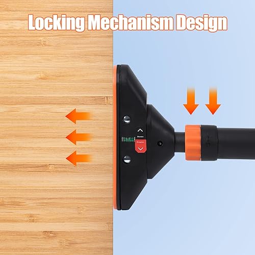 Miniatura 5 de Barra de dominadas, barras de entrenamiento de fuerza ajustables sin tornillo, barra de barbilla de ancho ajustable para puerta, carga máxima de 440