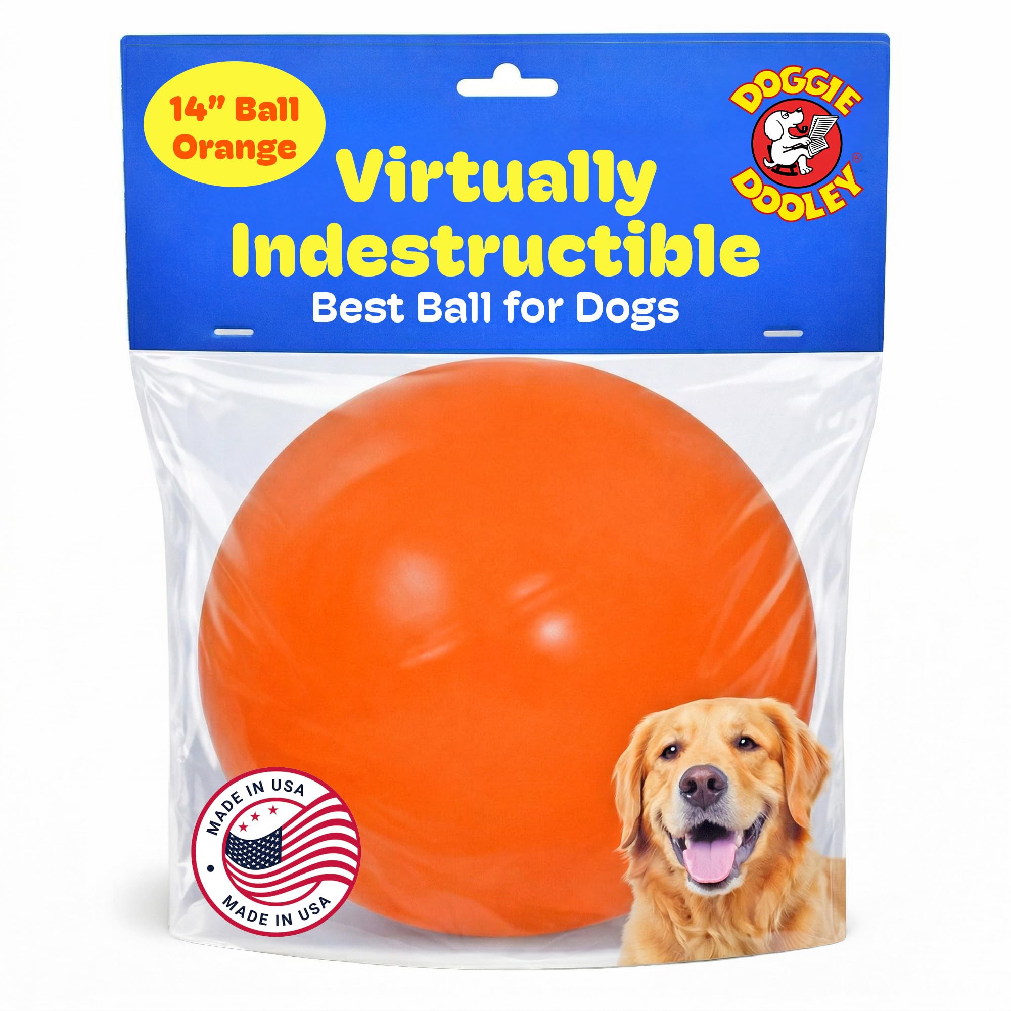 Balle pour chien pour gros chien qui détruit tout jouet rigide flottant 35cm