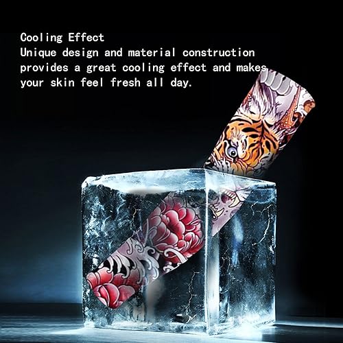 Miniatura 5 de Mangas de protección solar UV para hombres y mujeres, manga de enfriamiento de compresión deportiva UPF 50+, regalo único de manga de tatuaje