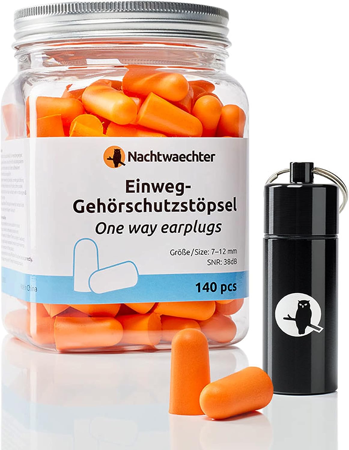 Gehörschutzstöpsel 5 Paar Set - Lärmschutz Für Arbeit & Schlafen Schwarz-Orange