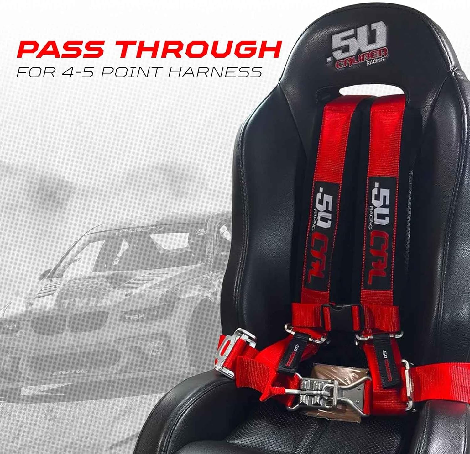 50 Caliber Racing Premium Mini Bucket Seat for All Vehicles - Secure Comfort for Kids, Fits Polaris RZR (No Bracket, Limited Stock)