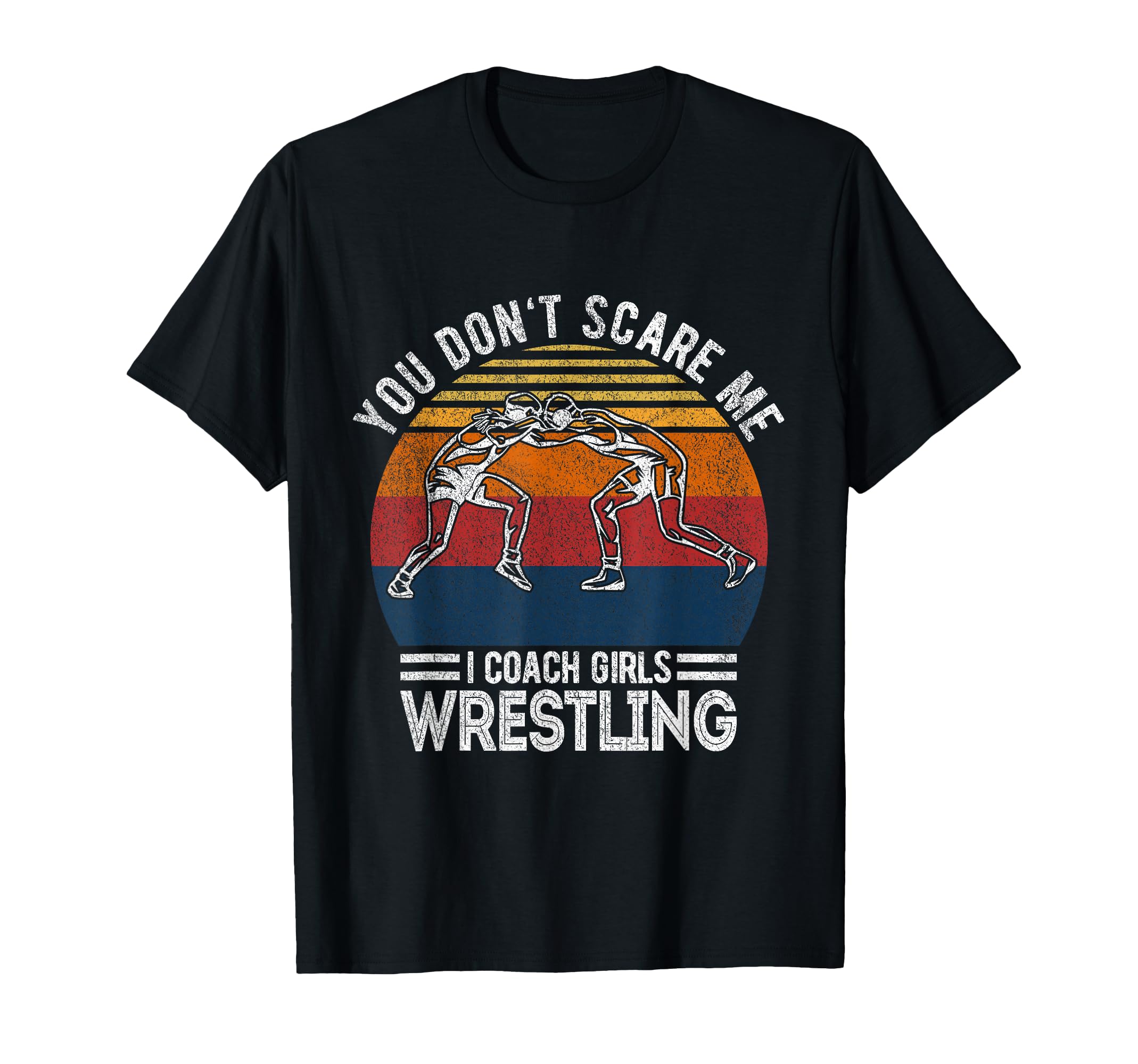 Girls Scholastic Wrestling Coach Folkstyle Wrestling Retro T-Shirt