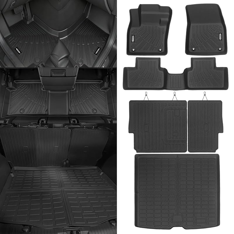 Tapetes automotivos sob medida para Volvo XC40 2019 a 2026, não compatível com Recharge, TPE preto, kit completo NQOQN