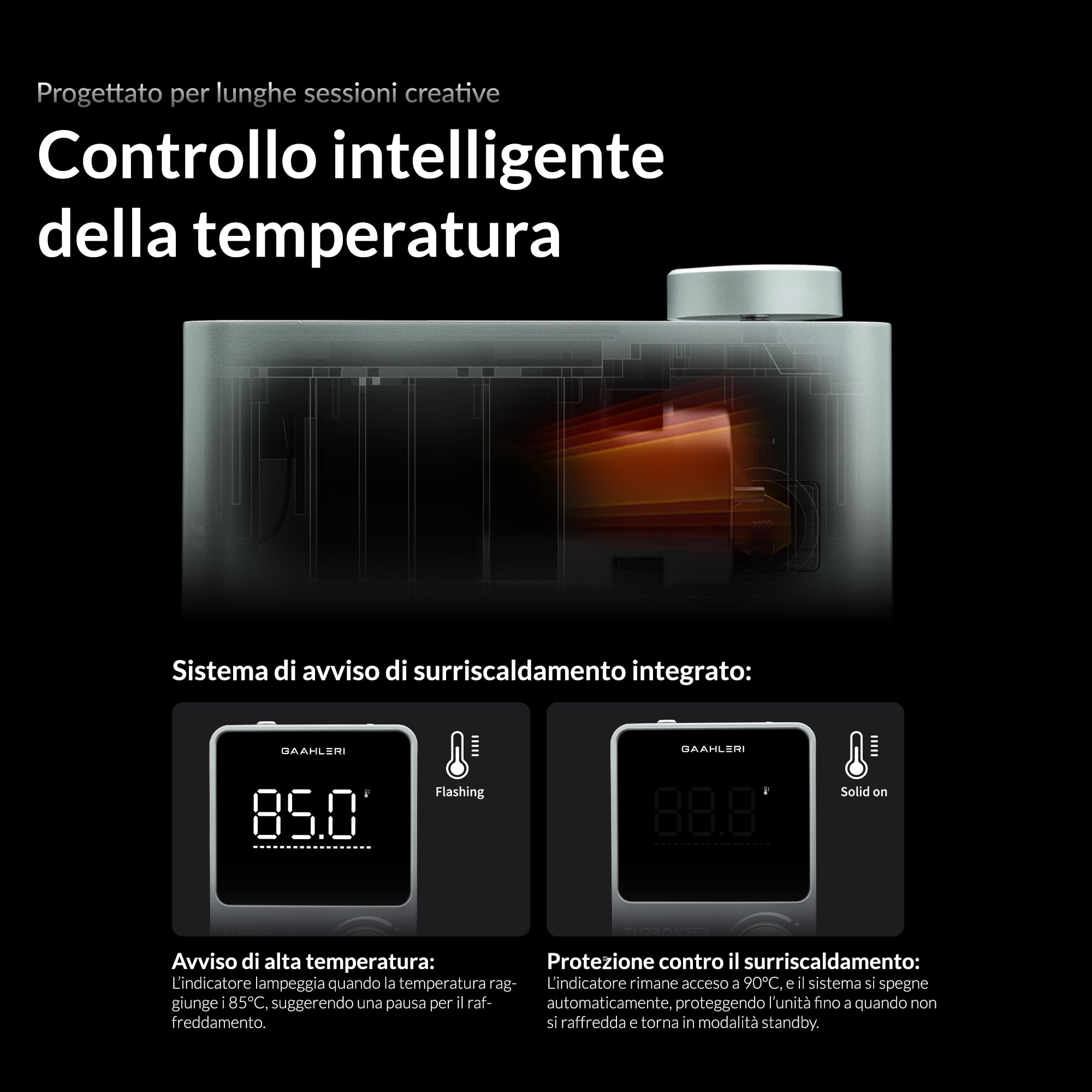Gaahleri Aerografo, Turbox mini con GHAD-39, aerografo a doppia azione e compressore d'aria con controllo dell'aria a 18 livelli, ultra silenzioso e commutazione a doppia modalità, multiscenario