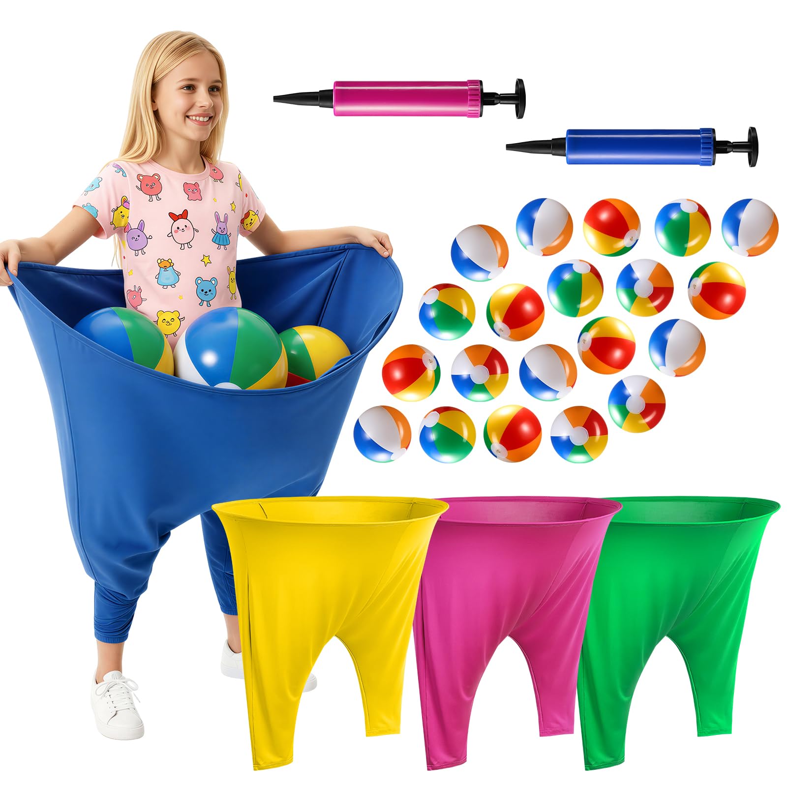 Juego de 4 pantalones de abuela para patio, juegos de fiesta familiar al aire libre con bolas rebotantes para adultos y niños, juegos de fiesta en el patio trasero de The Family Reunion Ultimate