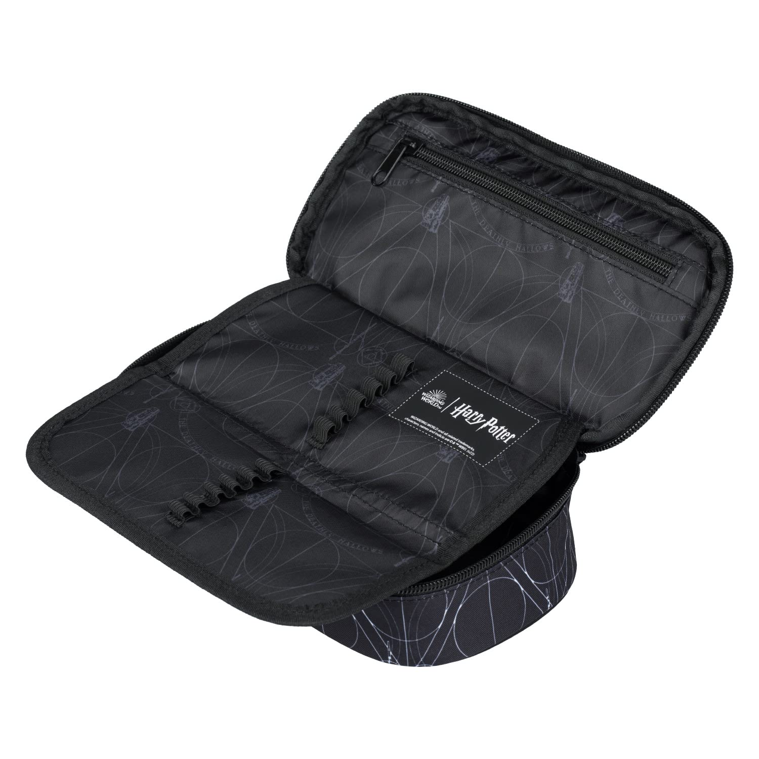 Baagl Schulrucksack Set Jungen Mädchen 3 - Harry Potter Deathly Hallows | Skateboard Kinderrucksack für Weiterführendeschule mit Laptopfach, Organizer und ergonomischem Rücken.
