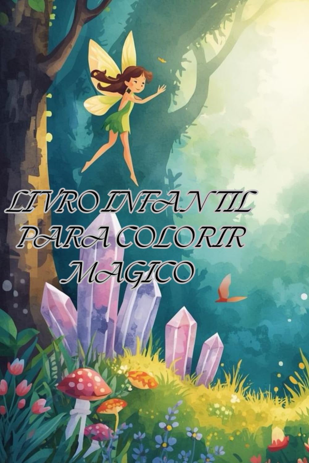 Livro de colorir magico de 75 paginas 3D infantil