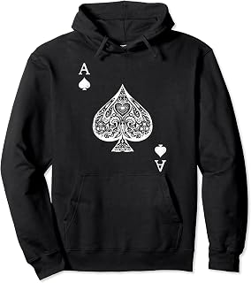 Ace Of Spades Costume - Playing Card Costume Ace Spade Pullover Hoodie