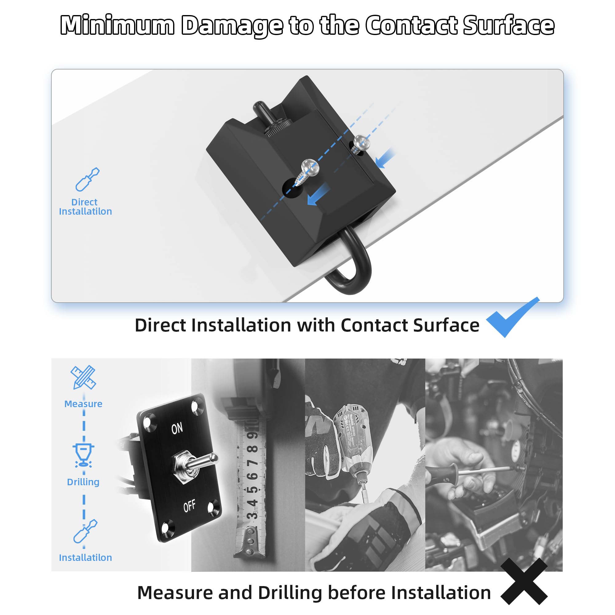 Snapklik.com : RVMARINEPAT Wired Toggle Switch 12V 30A Heavy Duty ...