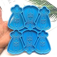 Vista 5 de Moldes de resina epoxi 6Cells Moldes de adornos de resina Moldes de resina de bricolaje Molde de fundición de resina de material de silicona