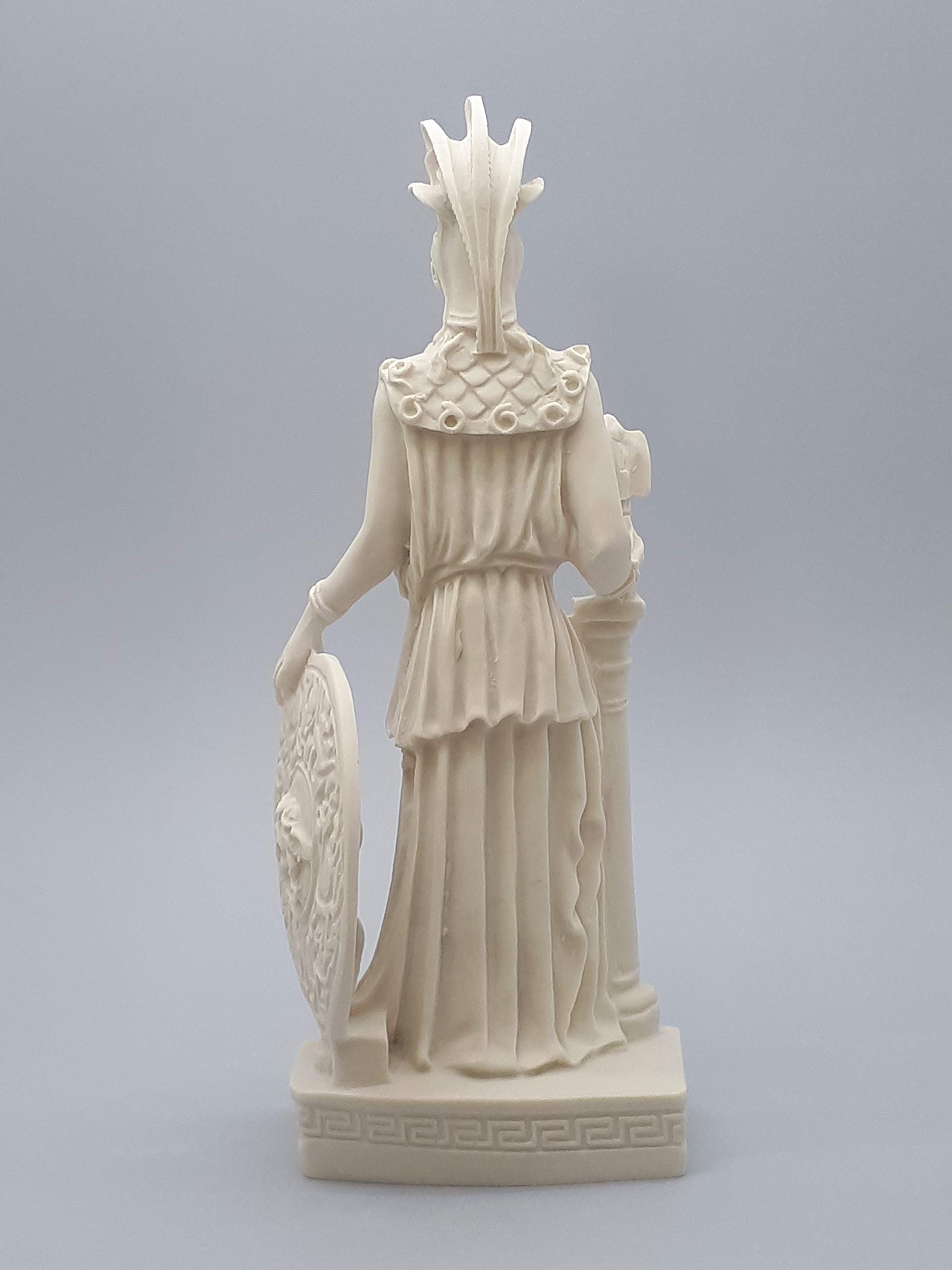 Athena Minerva - Estatua de mármol fundido de diosa romana griega (25,4 cm)