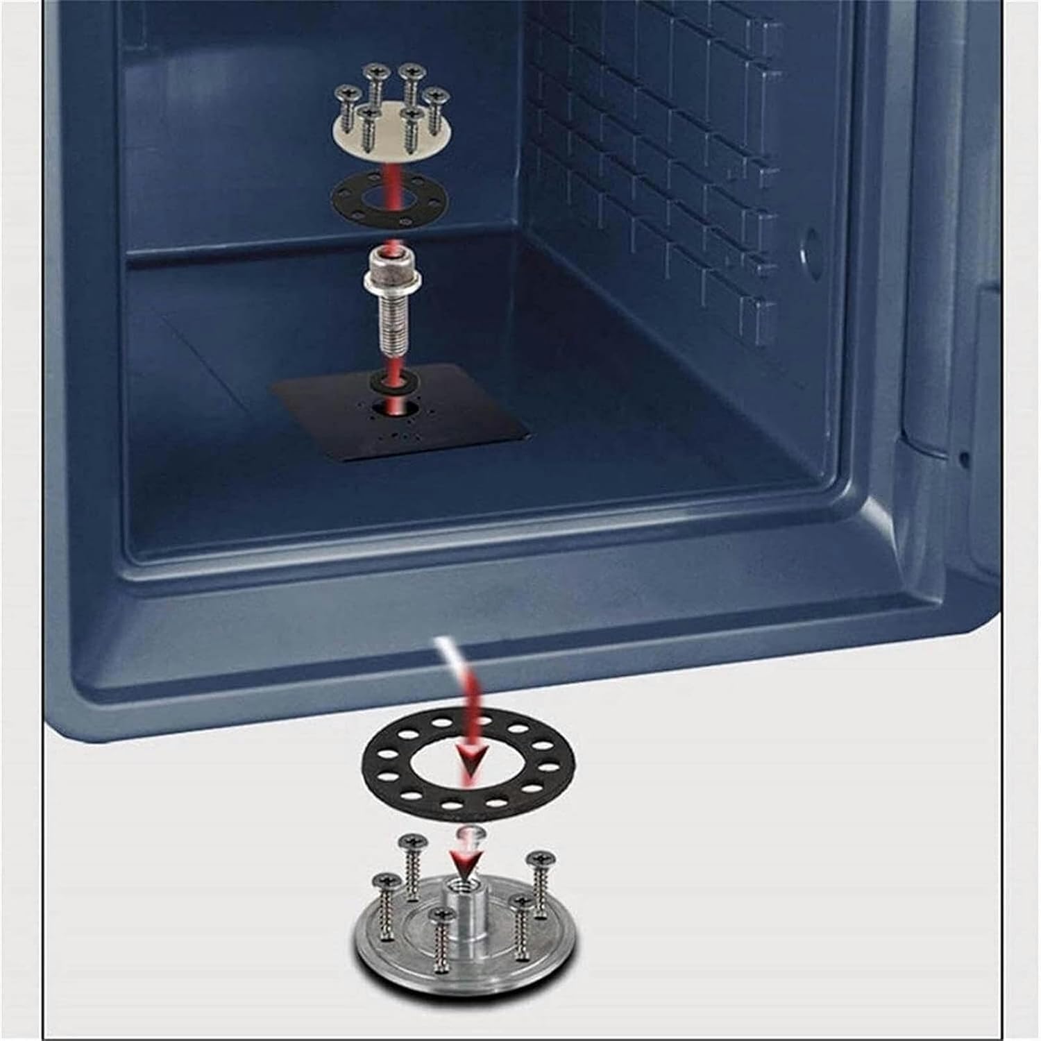 Cabinet Safes Tools Home Improvement Mechanical Code Lock Small in-Wall Waterproof Safe for Home and Office (Color : Picture Color Size : 432 486 373mm)-1pc