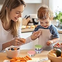 Vista 7 de 3 tazas de aderezo de acero inoxidable de 1.6 onzas con tapa de silicona a prueba de fugas, recipiente de salsa reutilizable, caja de condimentos