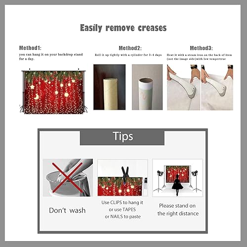 Miniatura 5 de LTLYH Red Christmas Photography Backdrop Sparkling Starst Christmas Backdrops 7x5f Glittering Stars Christmas Photo Backdrop Christmas Holiday Party