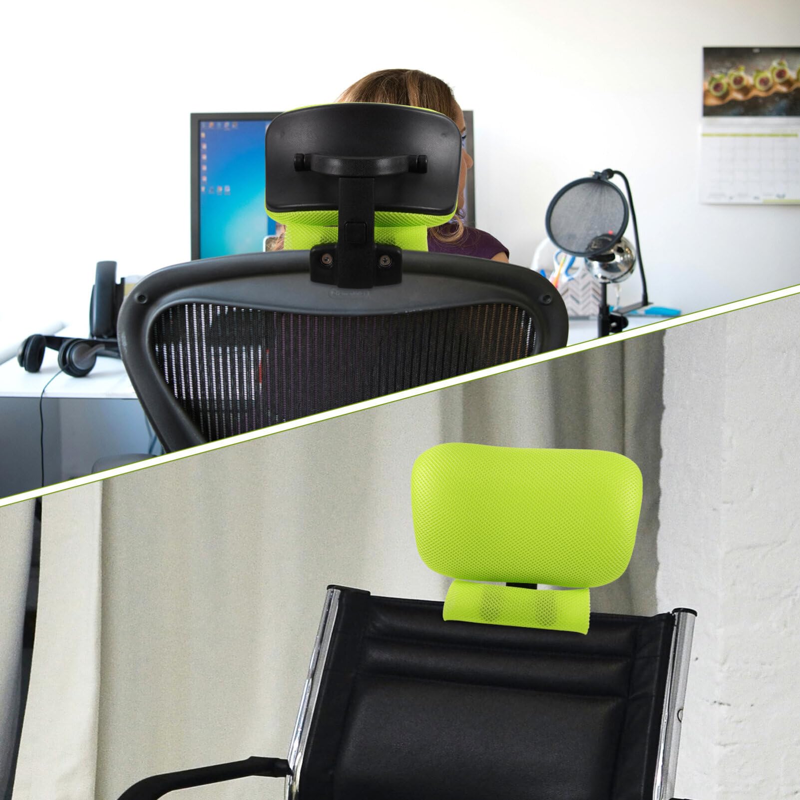 Reposacabezas Ajustable para Silla de Oficina y Ordenador