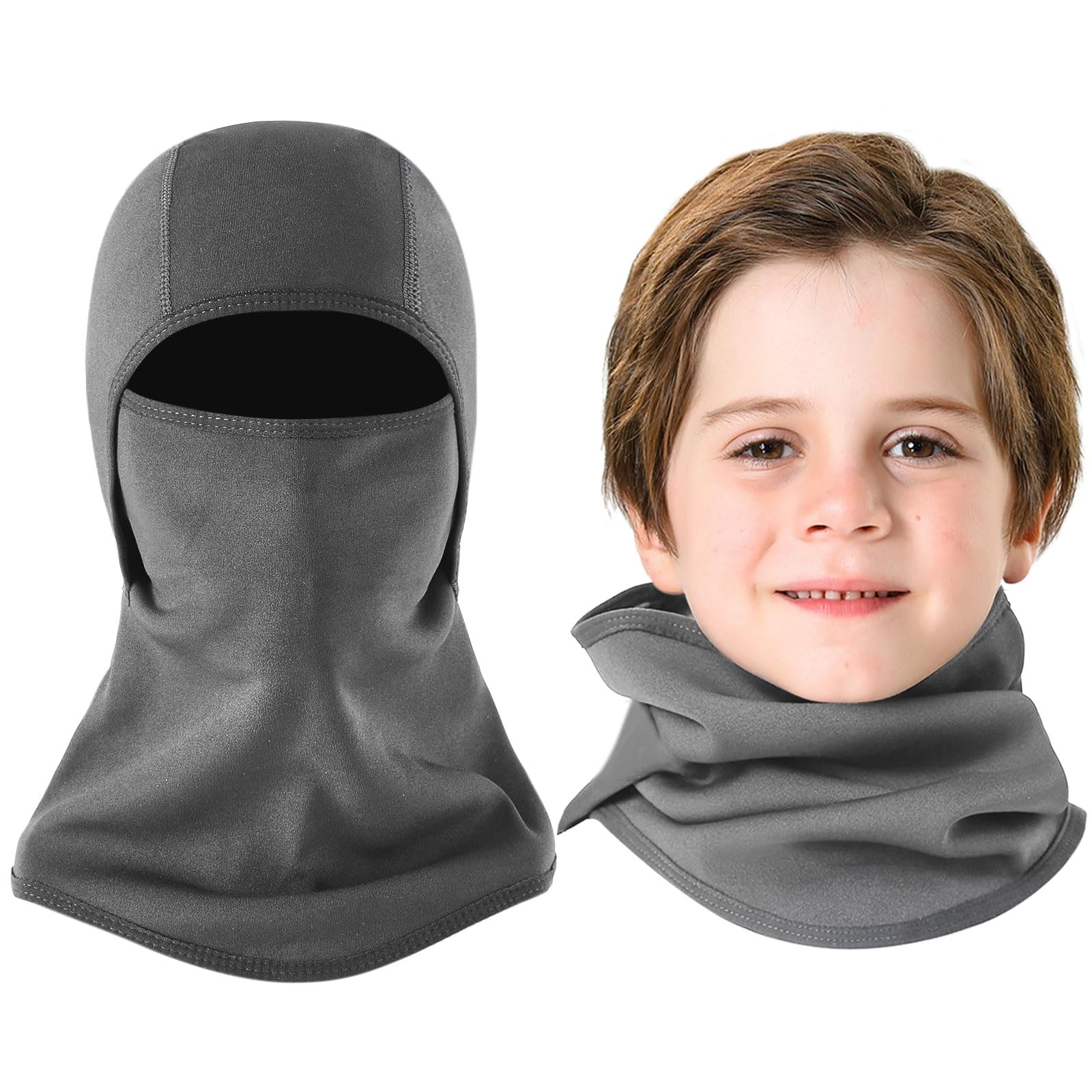 Aegend Balaclava Face Mask for Kids Age 5-12, Windproof Ski Face Neck Warmer for Cold Weather Winter Outdoor Sports