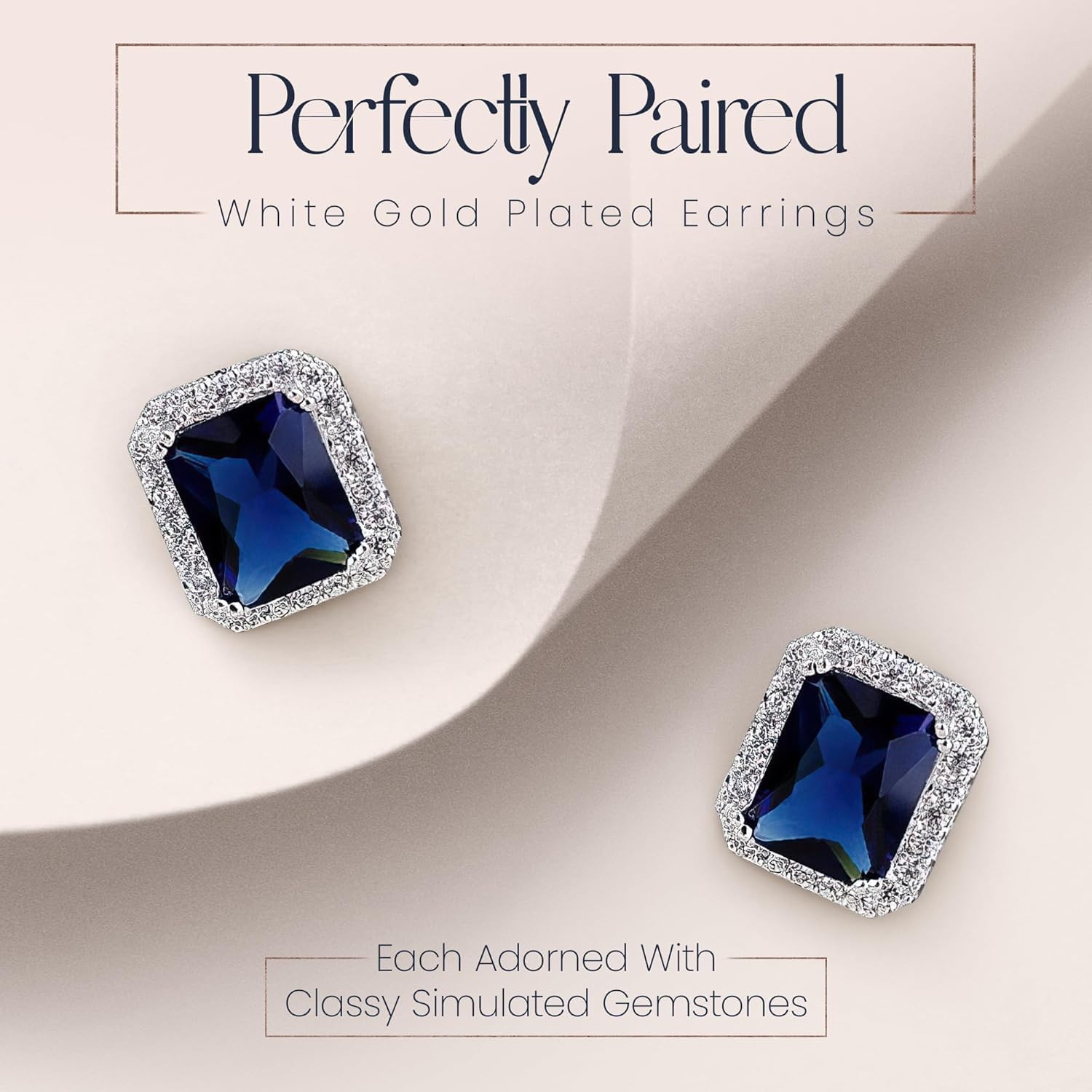 Crystalline Azuria Jewelry Sets for Women Costume Jewelry Sets Wedding Jewelry Set with Necklace and Earring for Bride Bridesmaid Jewelry - Image 5