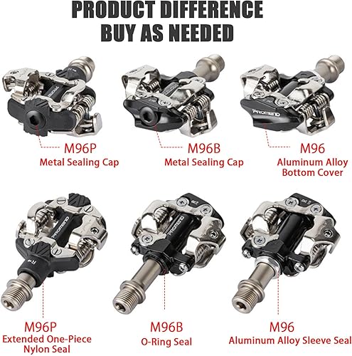 Miniatura 6 de Pedales de bicicleta de montaña Sistema SPD Pedales de bicicleta de aluminio doble hebilla lateral DU+Accesorios de rodamiento con tacos para