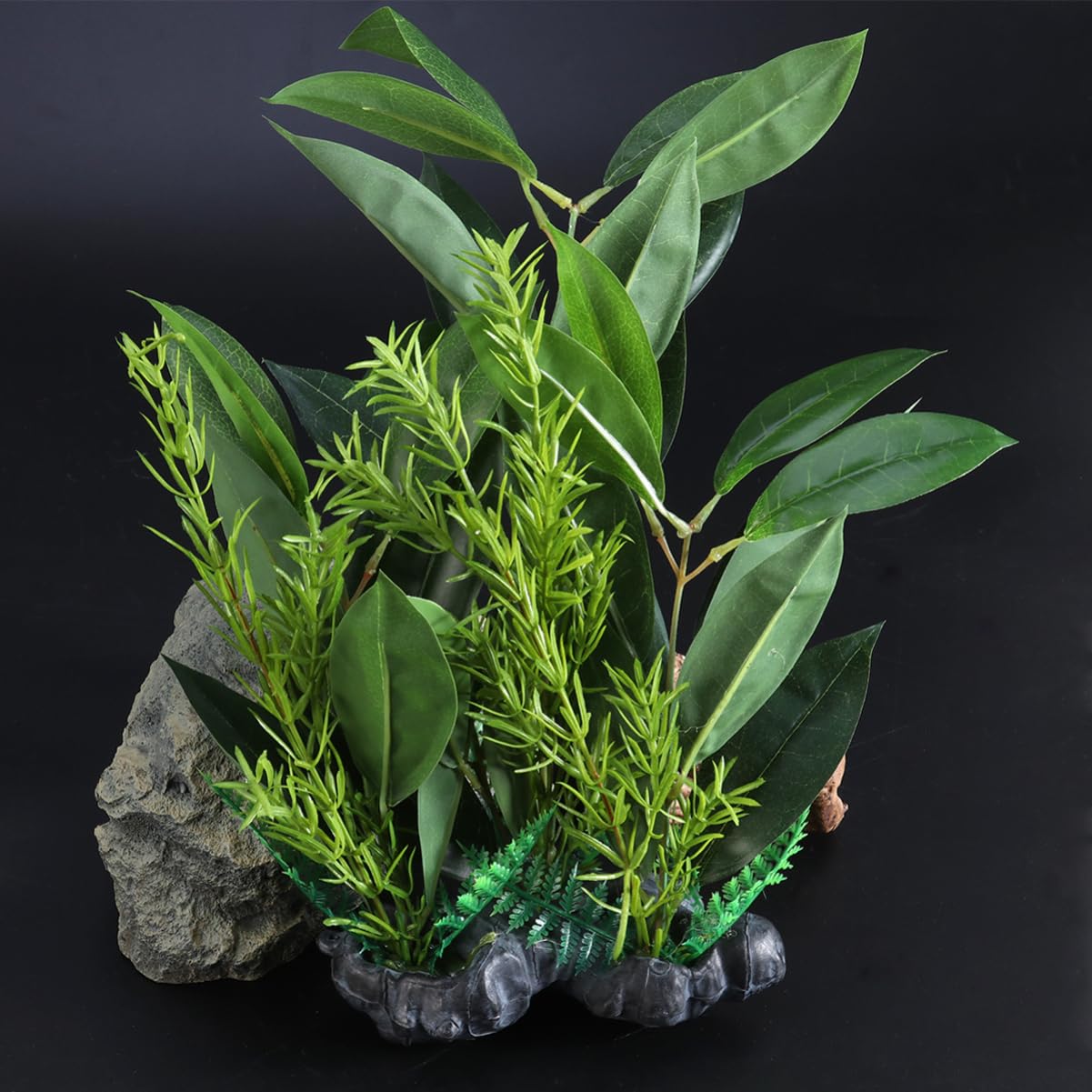 Happyyami 2stücke Künstliche Wasserpflanzen Für Aquarien wasserdichte Dekoration Mit Realistischer Kokospalme Für Fischbecken Und Terrarien Pflegeleicht Und Geruchlos Perfektes Heim Und
