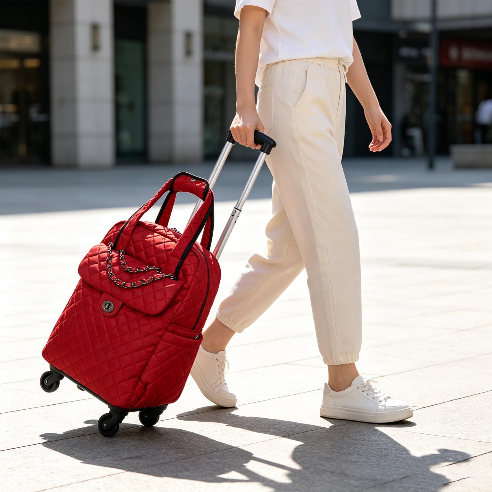 Bagaglio a Mano, Zaino Per Aereo, Borsone da Viaggio Trolley Travel Backpack Zainetto Uomo Donna Zaini Borse Grandi Scomparti Ideale Per Week End e Viaggi di Lavoro Lavoro Università，Rosso：18 po