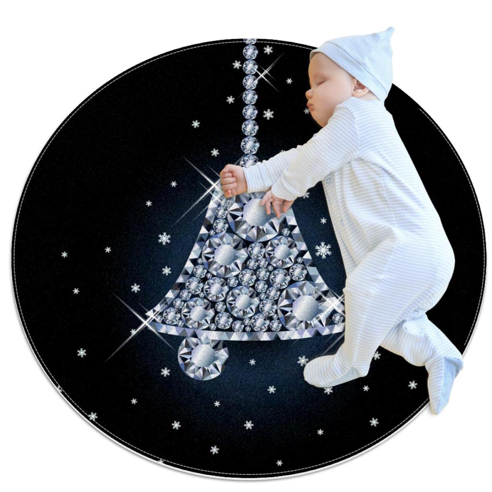 Tapis de salle de bain antidérapant rond 1m pour chambre enfant