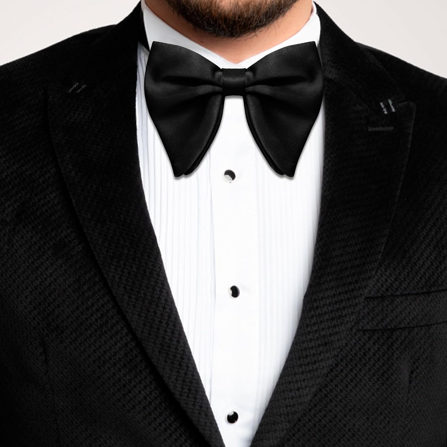 Mantieqingway Bow Ties for Men, Oversized Pre-tied Bowtie Adjustable Mens Bow Tie for Tuxedo, T-shirt, Wedding, Party, School