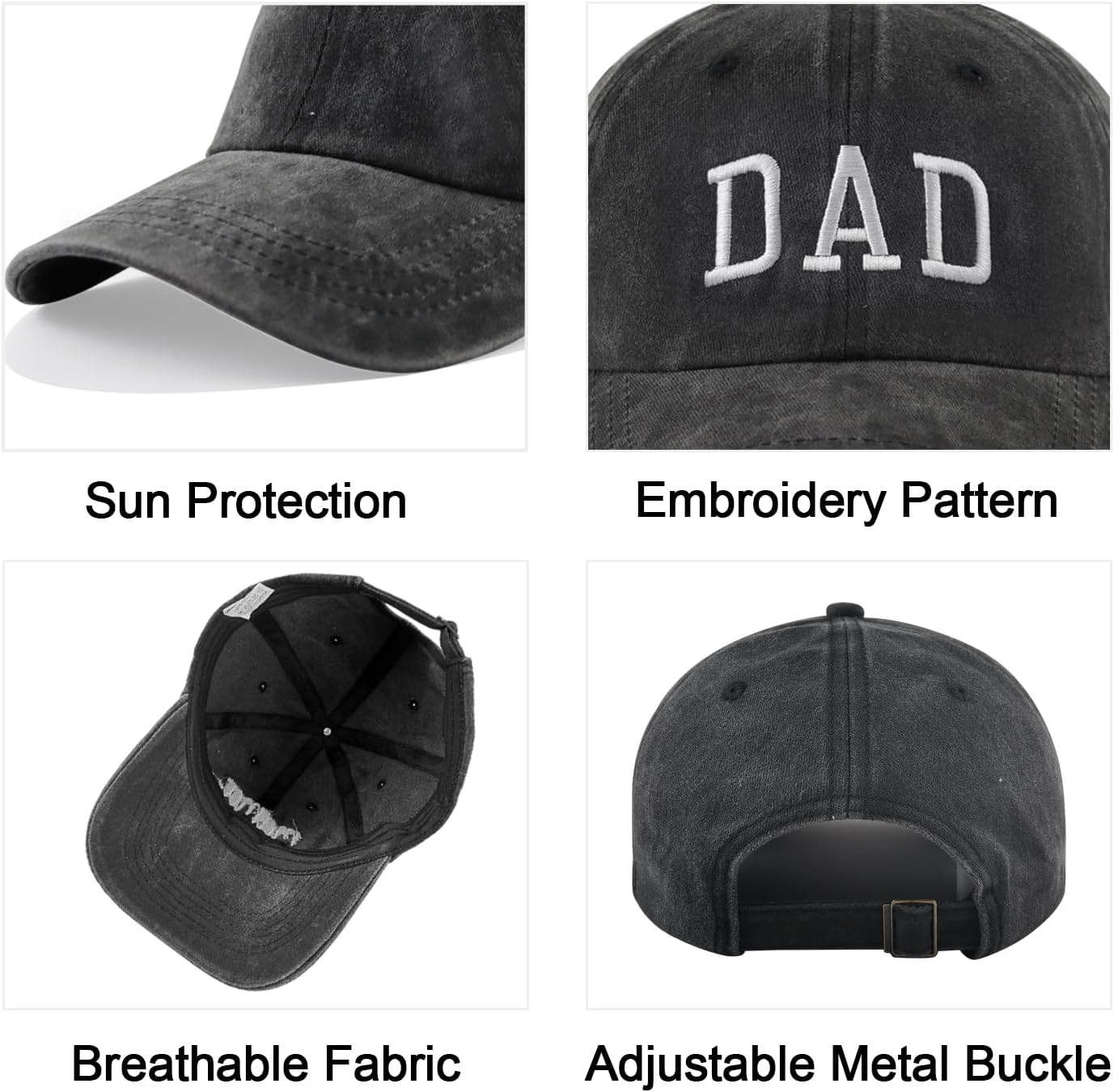 3PCS Dad Mom Mini Hats Set for Men Women Kids, Adjsutable Cotton Embroidered Family Matching Outfits Baseball Cap