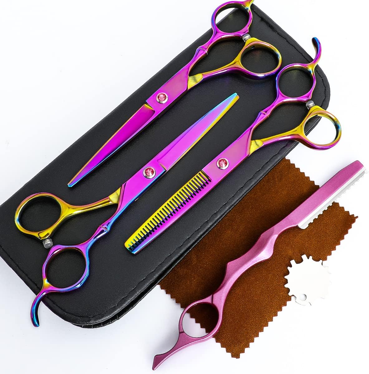 Professional Hair Cutting Scissors Sets Stainless Steel
