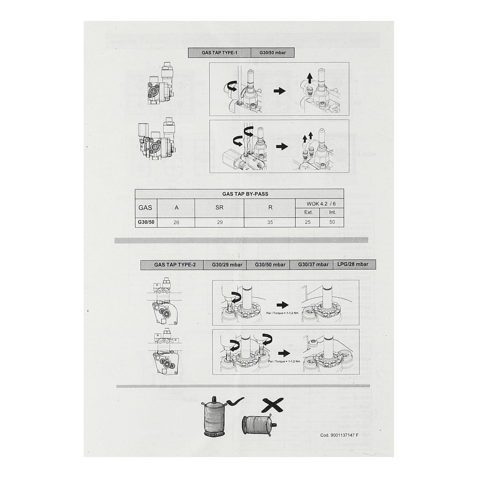 easyPART passend für BOSCH 12012018 Düsensatz G30 50mbar für Gaskochfeld