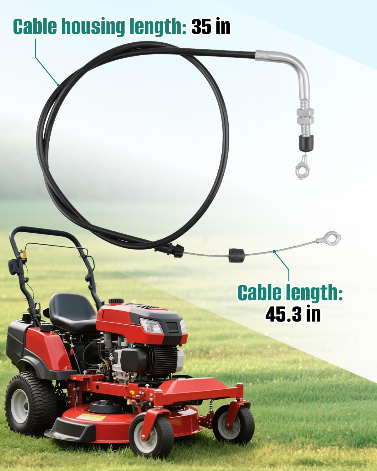 Parking Brake Cable Fit for Gravely ZT HD 44 48 52 60/ Pro-Turn Z/ZX 48 52 60，Fit for Ariens Zenith 52 60/ Apex 48 52 60 Replace 06900706 06900640