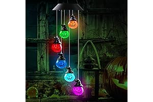 Solar Pumpkin Wind Chimes