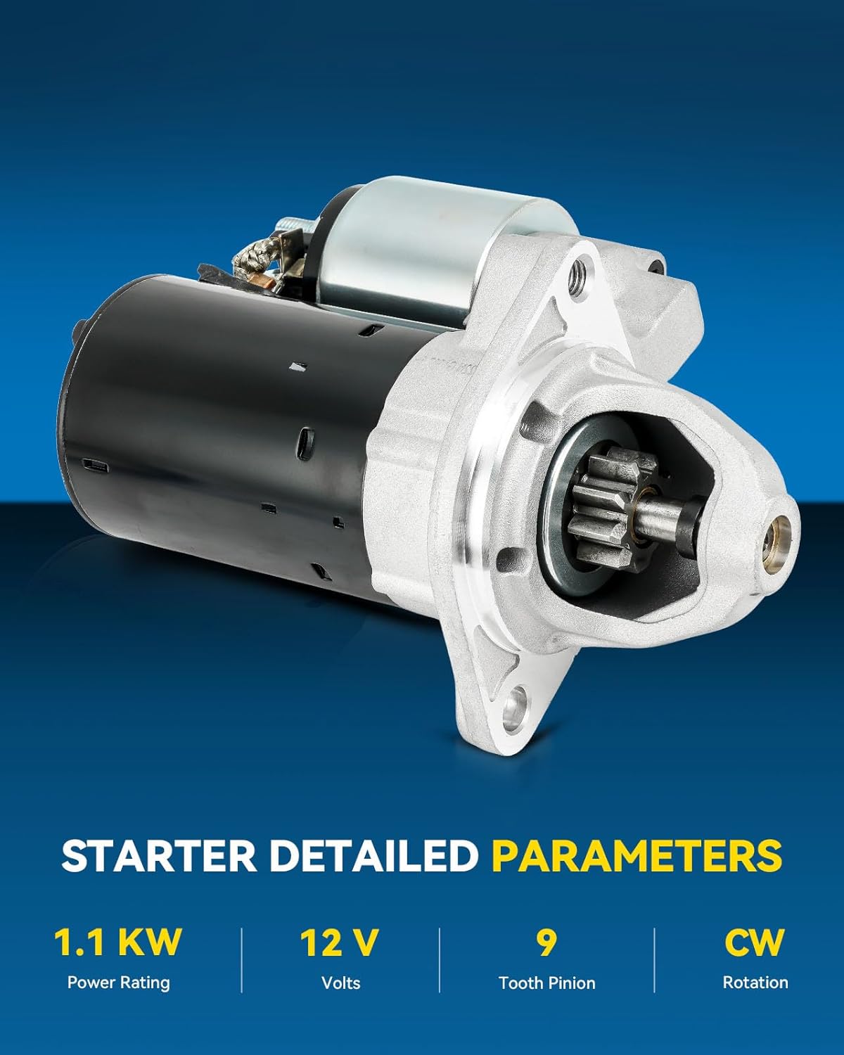 PHILTOP Starter Compatible with 325i, 330i, 325xi, 330xi, 330Ci, 530i, 525i, 530xi, 525xi, Z4, 328xi, 335xi, X5, 328i, 335i, X3, 535xi, 528xi, X6, 128i 12V1.1KW CWPMGR9 Tooth Pinion/Teeth