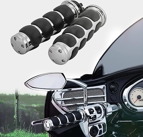 Miniatura 2 de Empuñaduras de mano universales para motocicleta de 1 pulgada para manubrio de 24.51.024in, compatible con Harley Dyna Sportster Road King Street