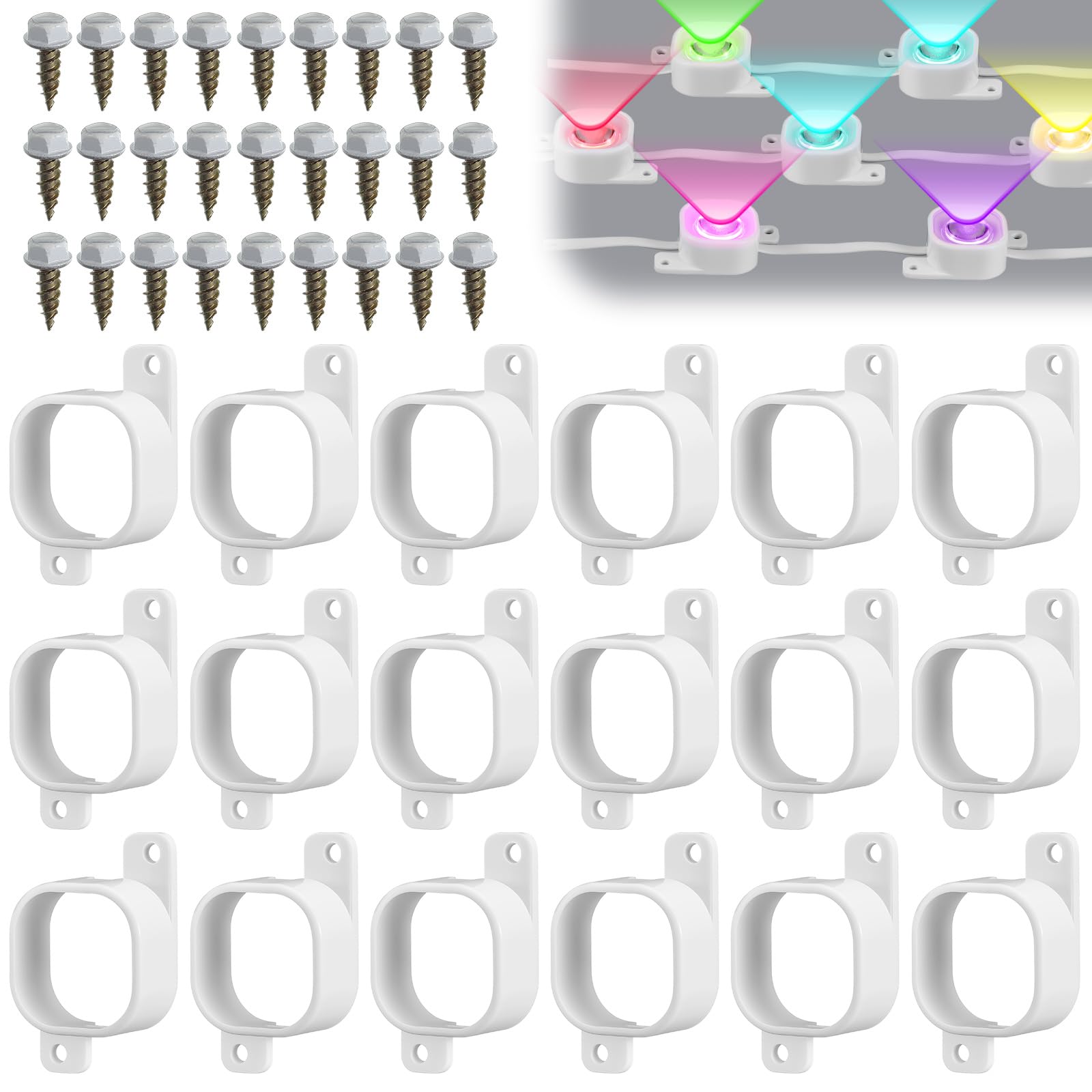 Beeveer 40 Set Light Clips Compatible with Govee H706 H806 Pro Lights
