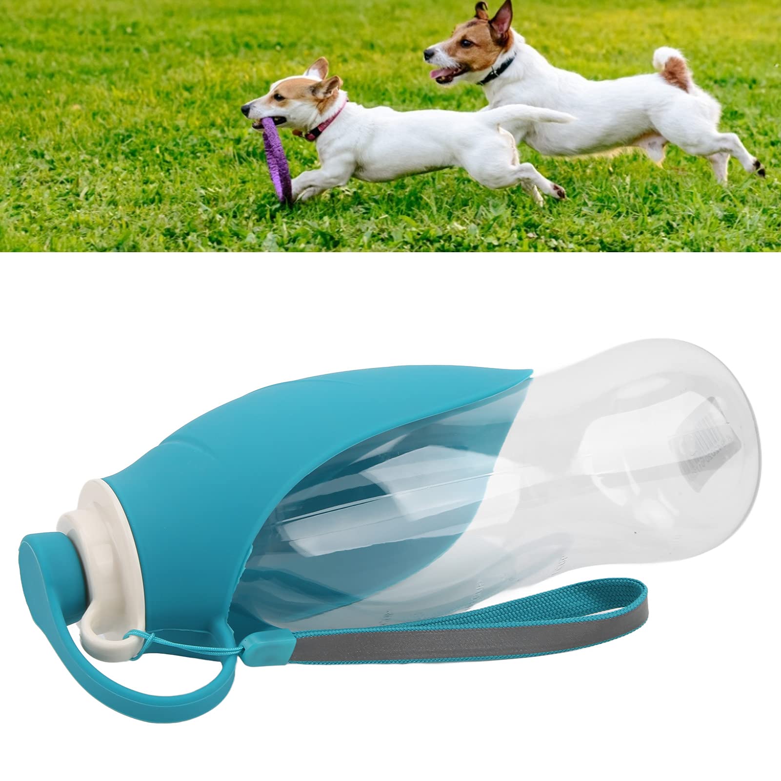 Bouteille d'eau portative pour Chien pour la Marche, Tasse de Boisson pour Animaux de Compagnie de Voyage sans BPA (Bleue)