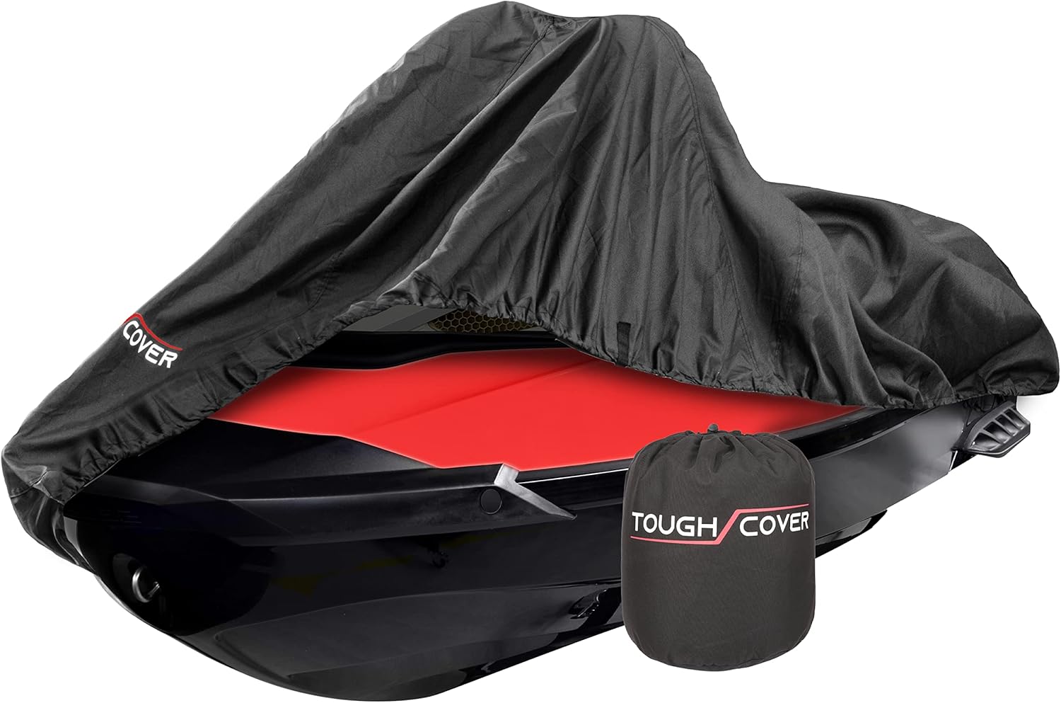 Tough Cover Premium Jet Ski Cover, Heavy Duty 600D Marine Grade Fabric, Covers Jet Ski Model up to 180" x 87" . Protection Against Water, Wind, Jet Ski Accessories……