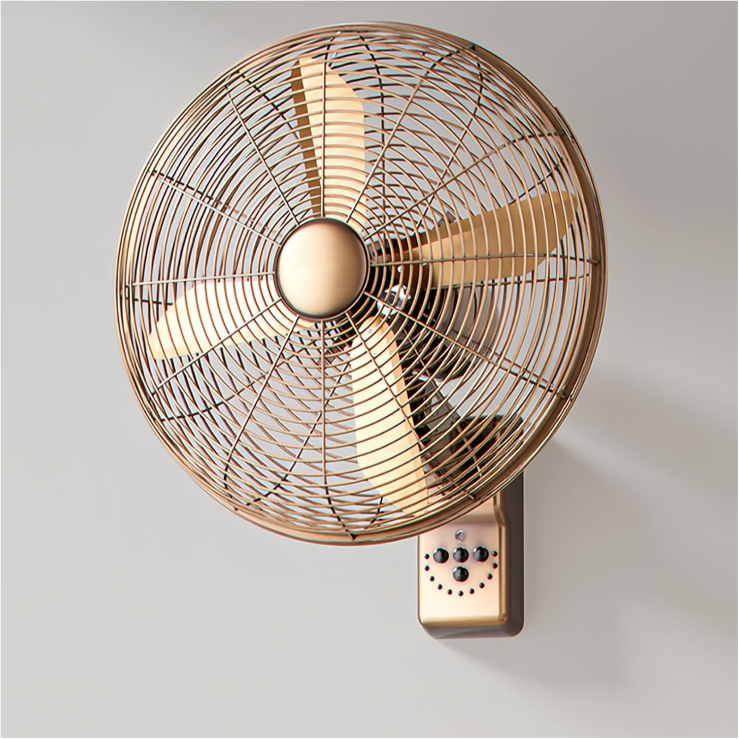Vintage Wall Fan - Remote Control, 60W Ultra-Quiet DC Motor, Ideal for Home and Office Use, Space-Saving Design