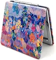 Vista 28 de Espejo Compacto Espejo de Cartera Espejo Pequeño de Maquillaje Espejo de Viaje Mini Espejo de Bolsillo Espejo de Lápiz Labial Flor de Almendro Van