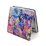 Aeisage Compact Mirror Autumn Colors Travel Mirrors Abstractive Flowers Cute Mini Gift for Girls Small Cosmetic Mirror with Art Print for Purses